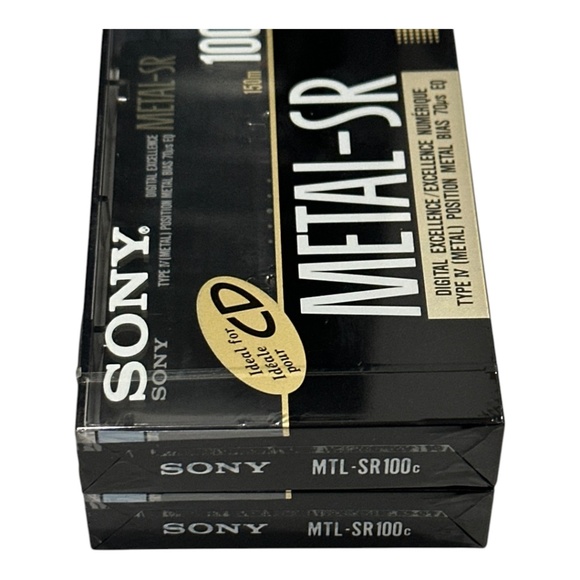 SOLDSony METAL-SR 100 Metal Cassette Tape Lot 2 Tapes - Picture 5 of 7